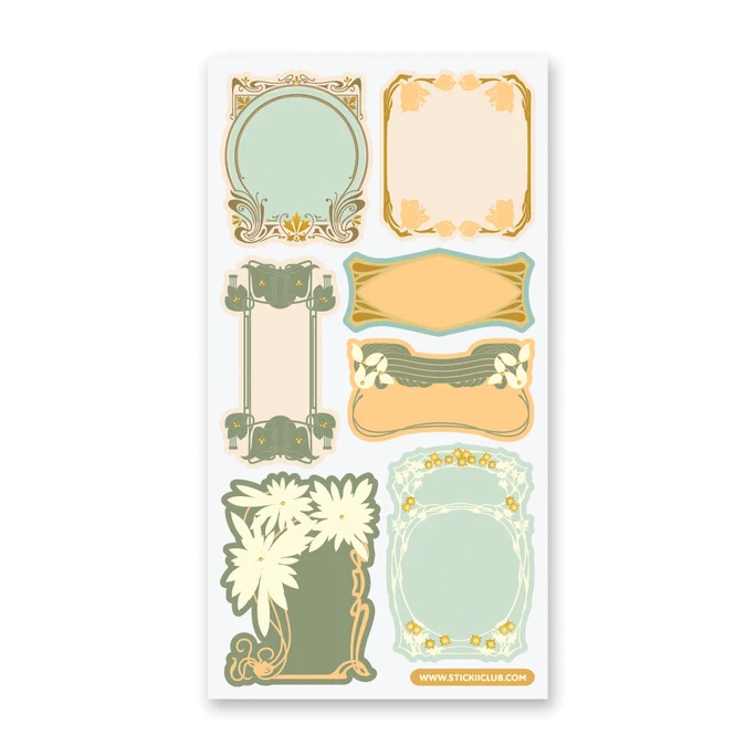 Art Nouveau Labels Sticker Sheet - Image 3