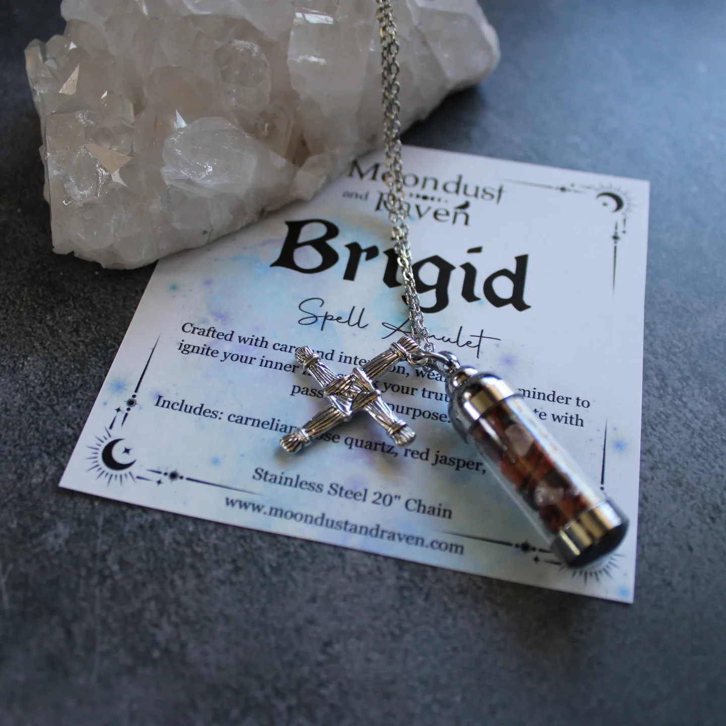 Brigid Spell Jar Amulet Necklace - Image 3