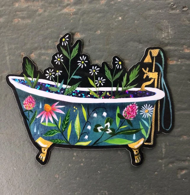 Bathtub Glitter Sticker