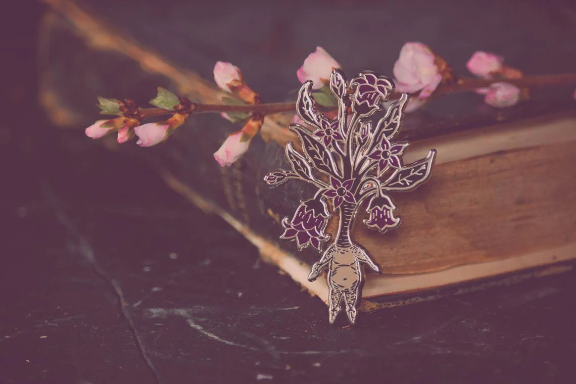 Belladonna Mandrake Enamel Pin - Image 3