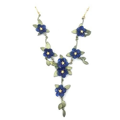 Blue Violet Cluster Necklace