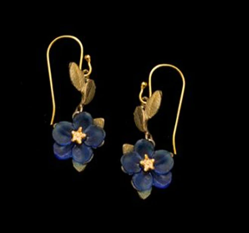Blue Violet Wire Earrings - Image 3