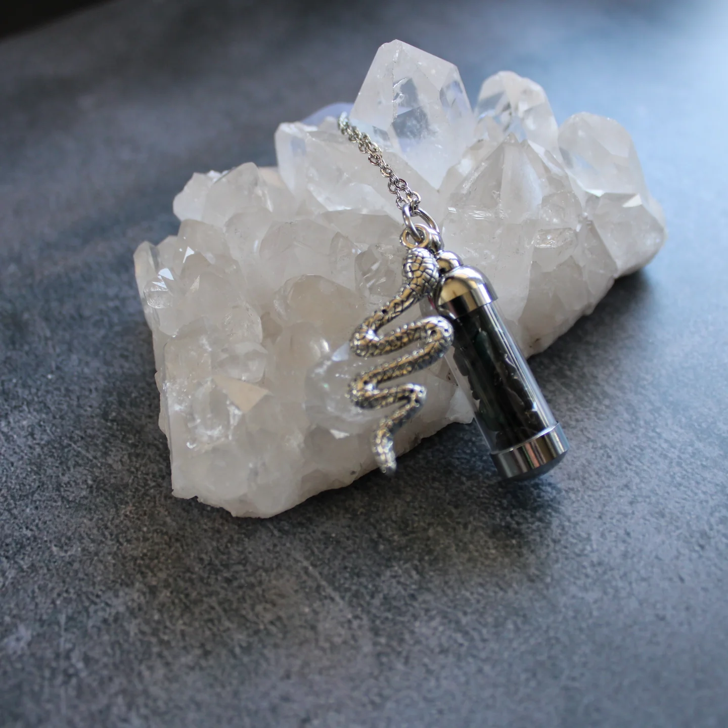 Medusa Spell Jar Amulet Necklace - Image 2