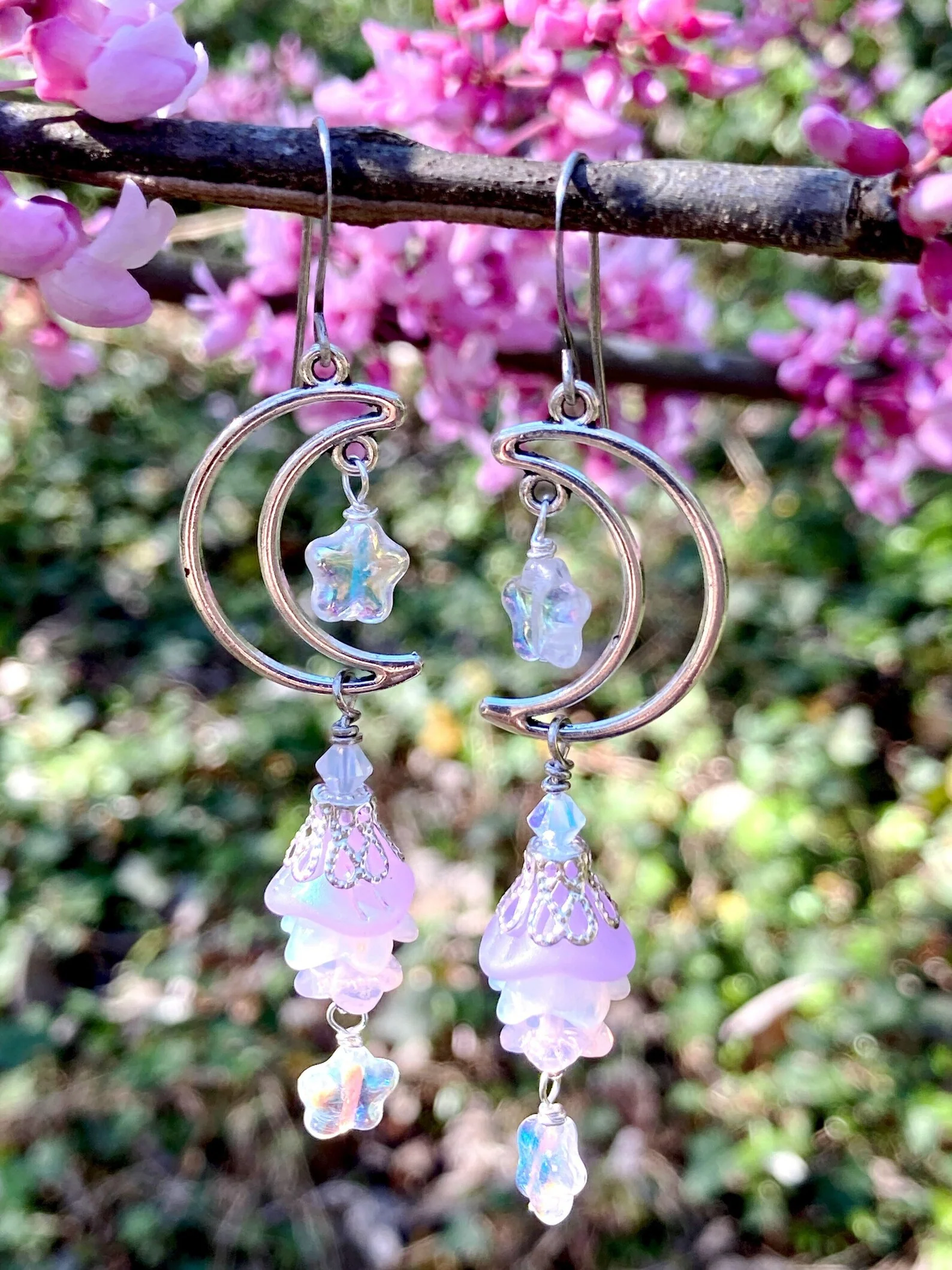 Celestial Moonflower Fairy Earrings - Image 3