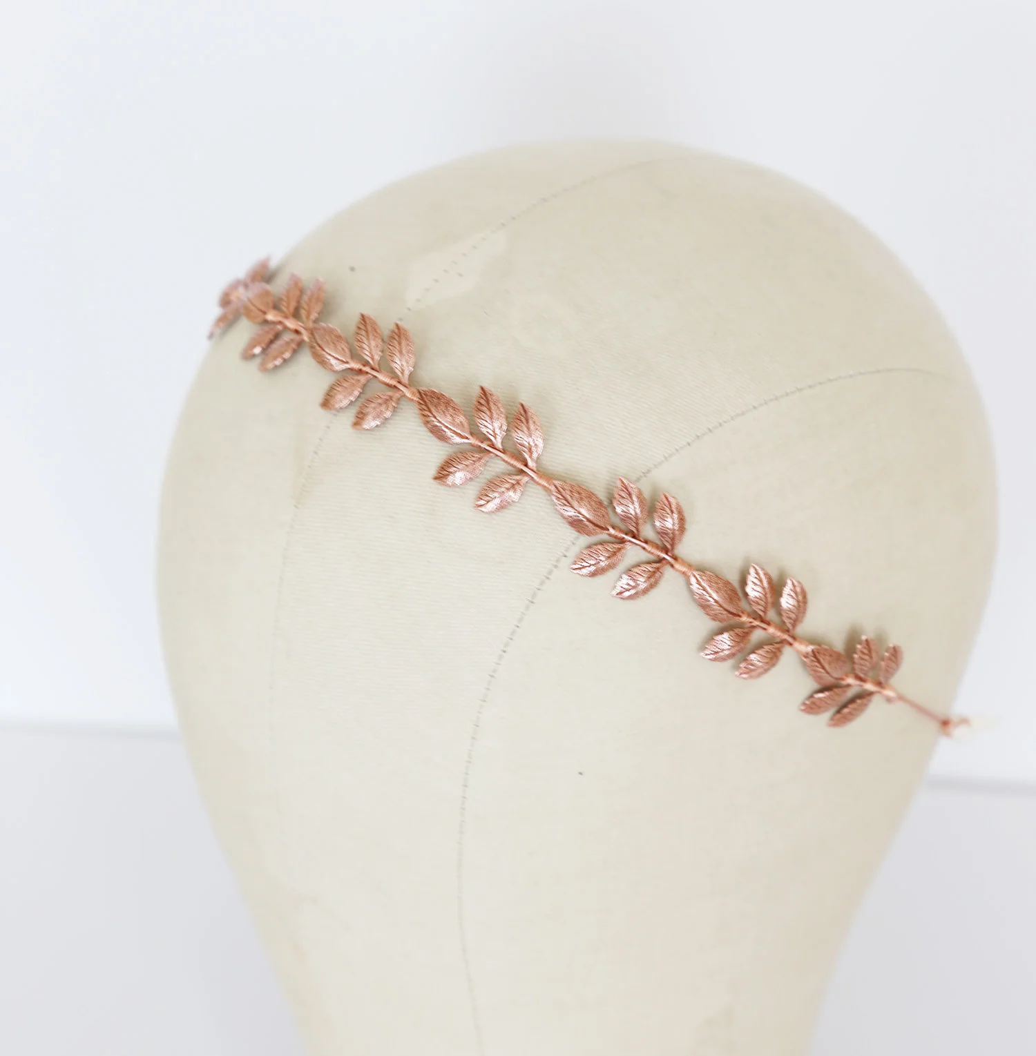 Athena Crown -  Rose Gold, Bridal or Special Occasion Tie Headband - Image 3
