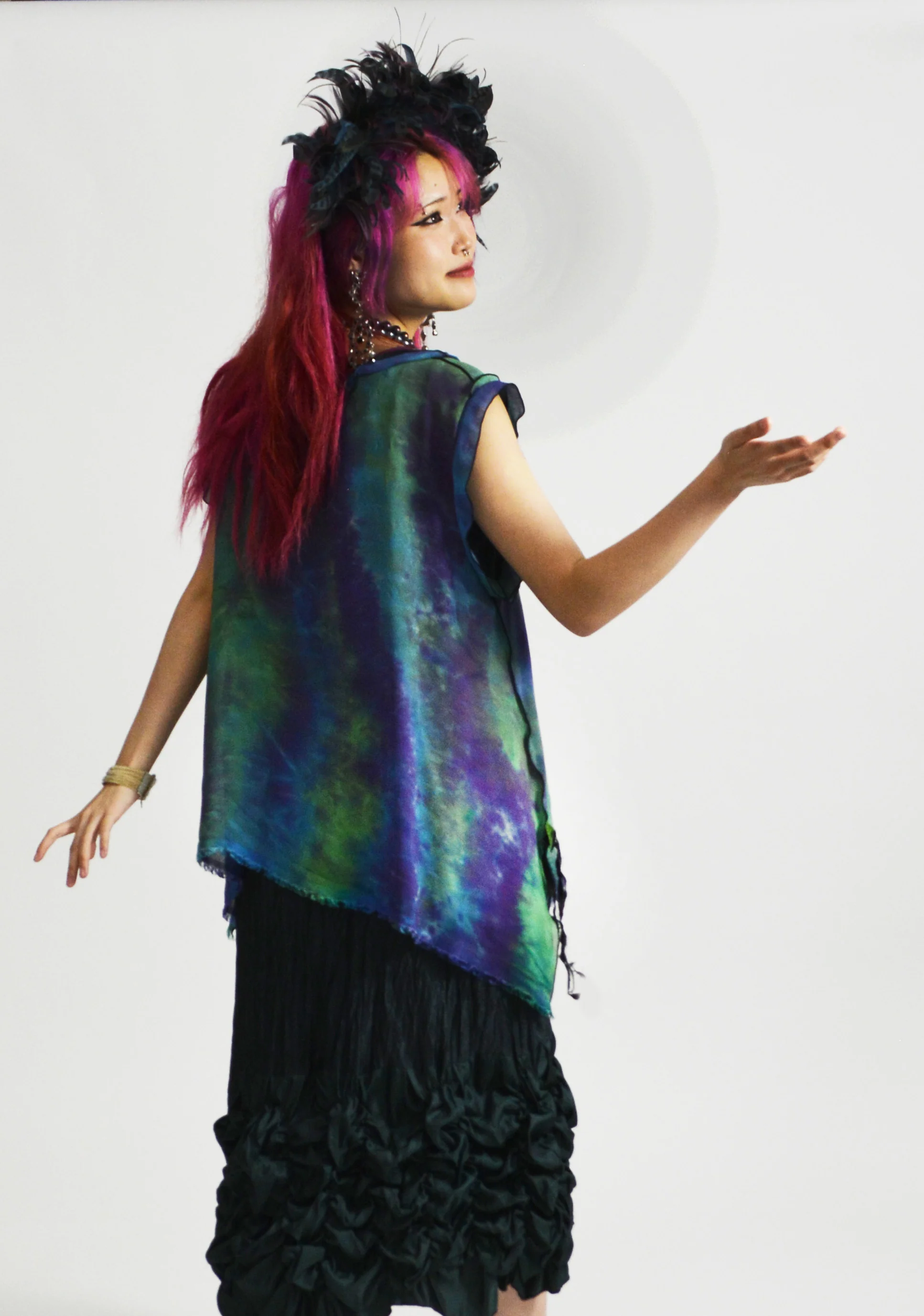 Deep Forest Hand Dyed Tunic - Image 3