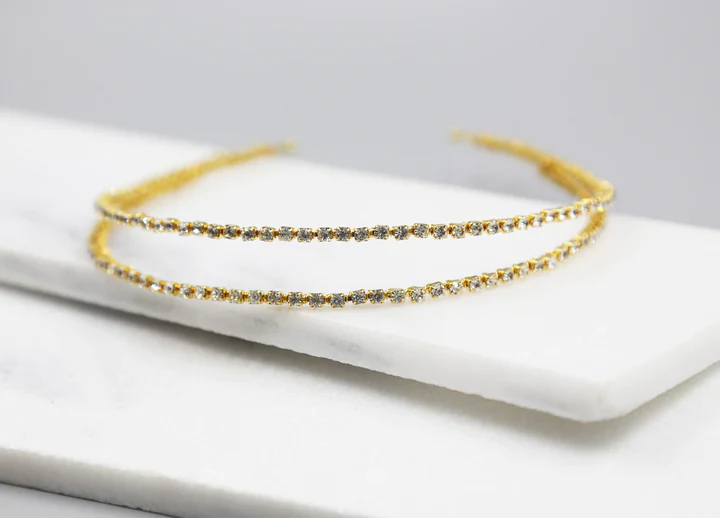 Double Band Sparkle Crystal Headband - Image 4