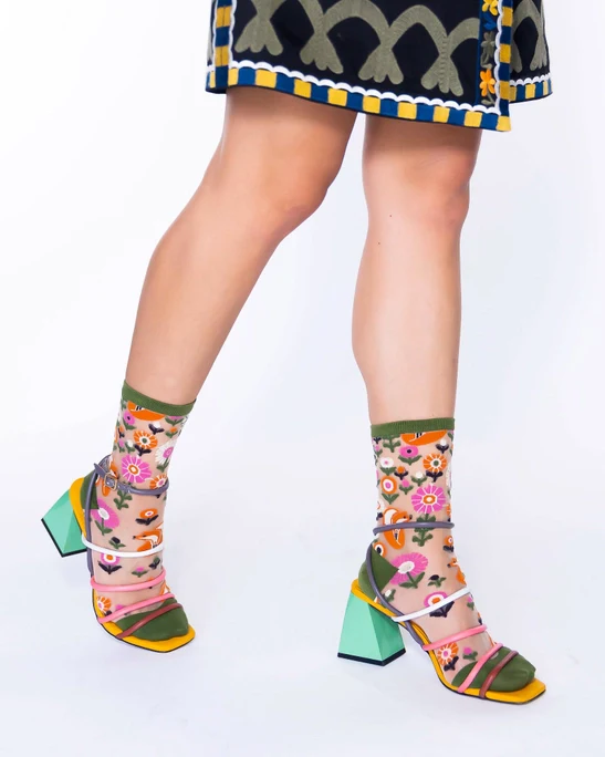 Feeling Foxy Sheer Crew Sock - Image 7