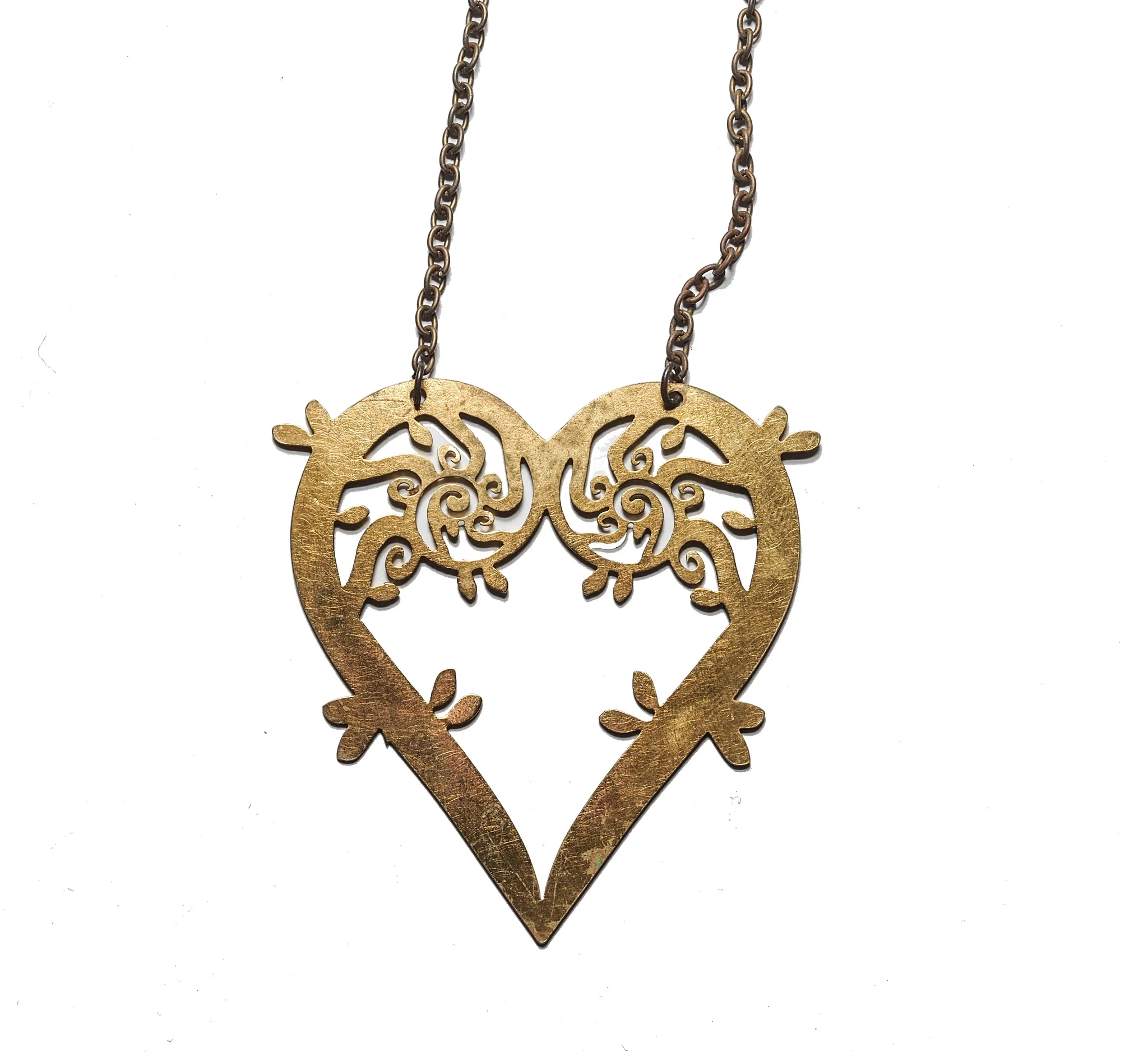 Fiddlehead Fern Heart Necklace - Image 3