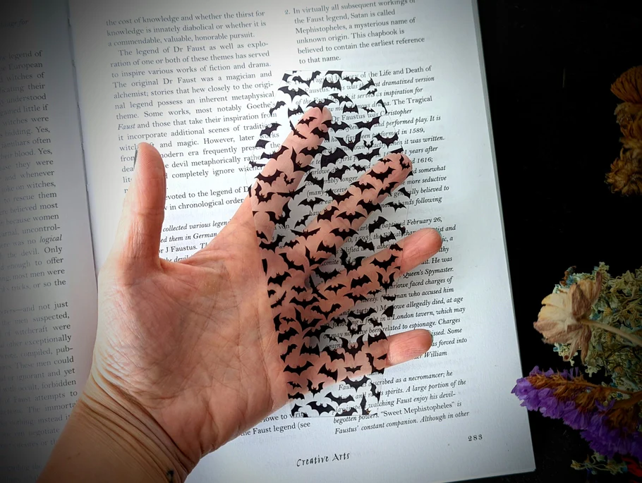 Flying Coffin Bats Clear Bookmark - Image 3