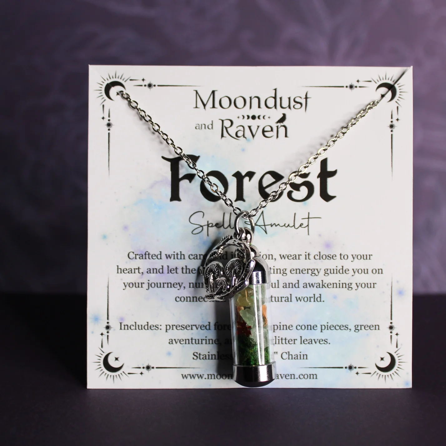 Forest Spell Jar Amulet Necklace - Image 2