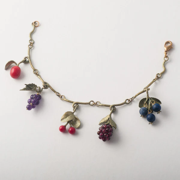 Gemstone Fruit Charm Bracelet - Image 7