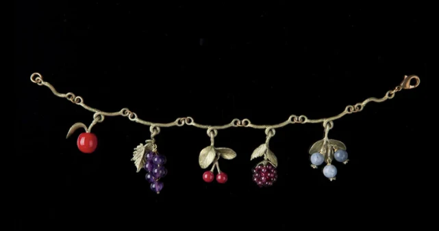 Gemstone Fruit Charm Bracelet - Image 8