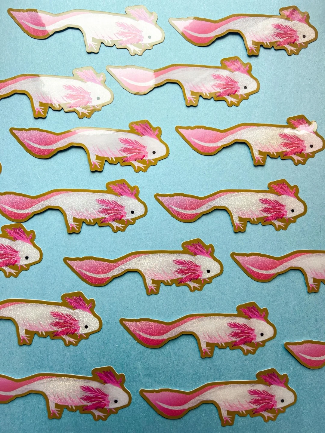 Glitter Axolotl Sticker - Image 2