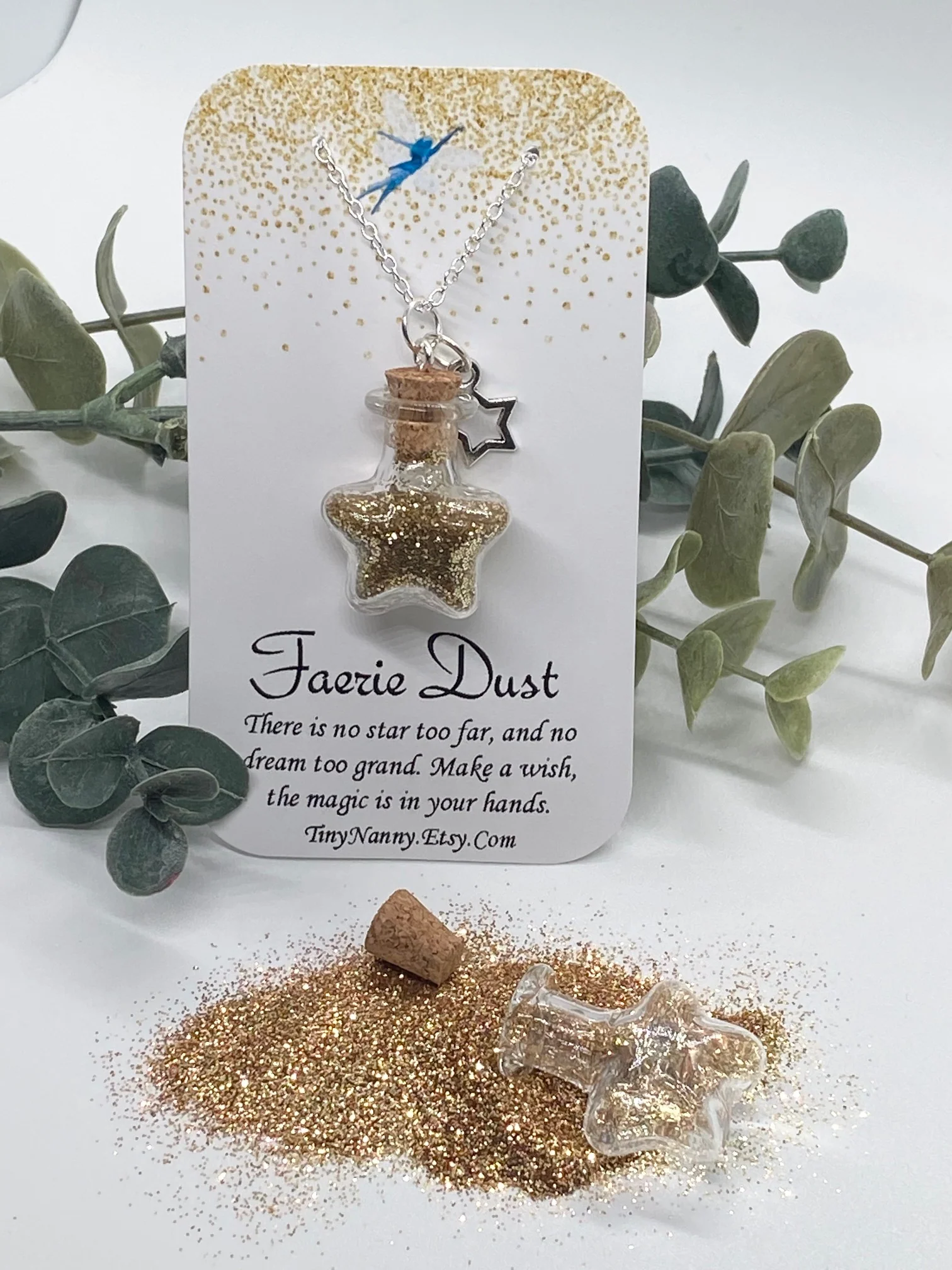 Gold Faerie Dust with Silver Plated Chain - Image 9