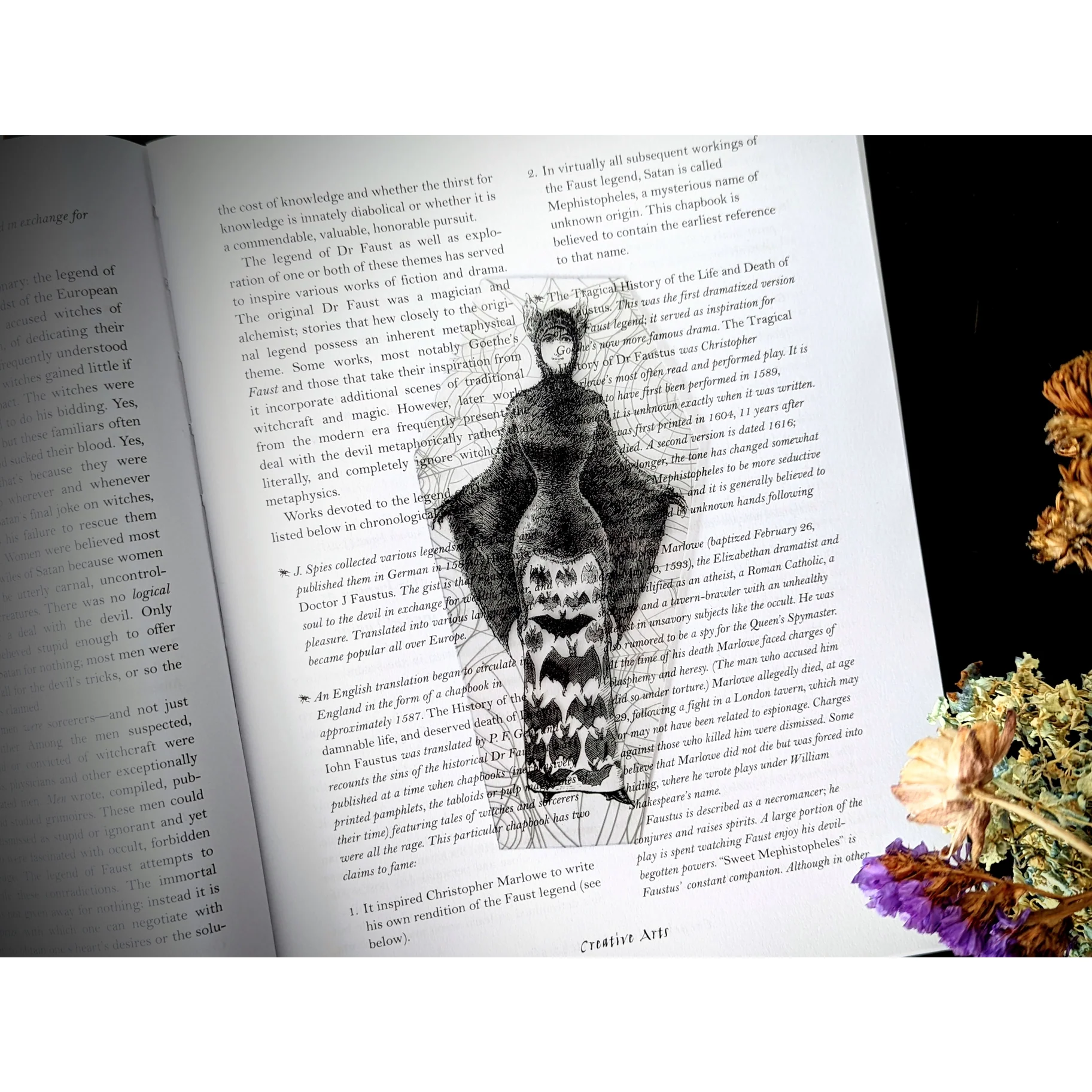 Lady Bat Clear Bookmark - Image 4