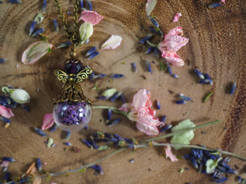 Lavender Faerie Necklace by The Vintage Angel - Image 3
