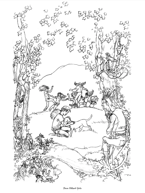 Mythic Coloring Book PDF: Charles Vess - Image 5