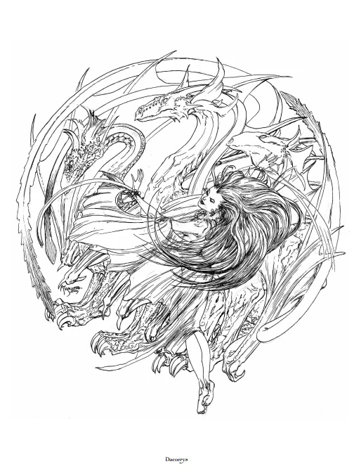 Mythic Coloring Book PDF: Michael Kaluta - Image 4