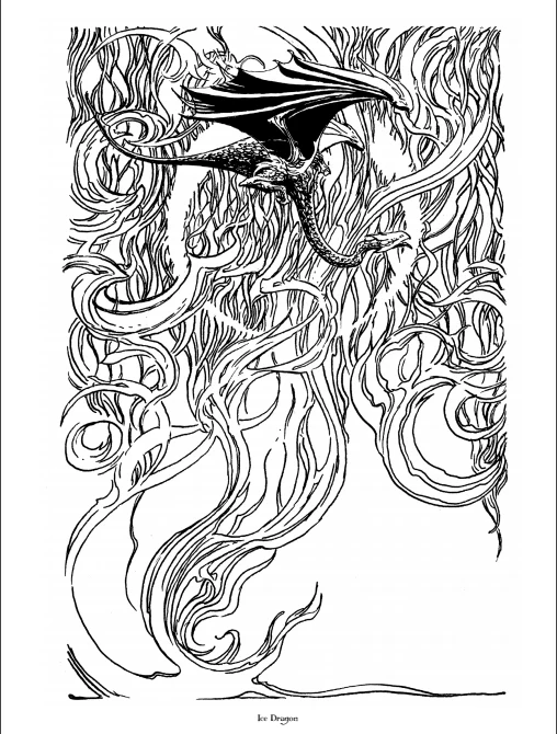 Mythic Coloring Book PDF: Michael Kaluta - Image 5