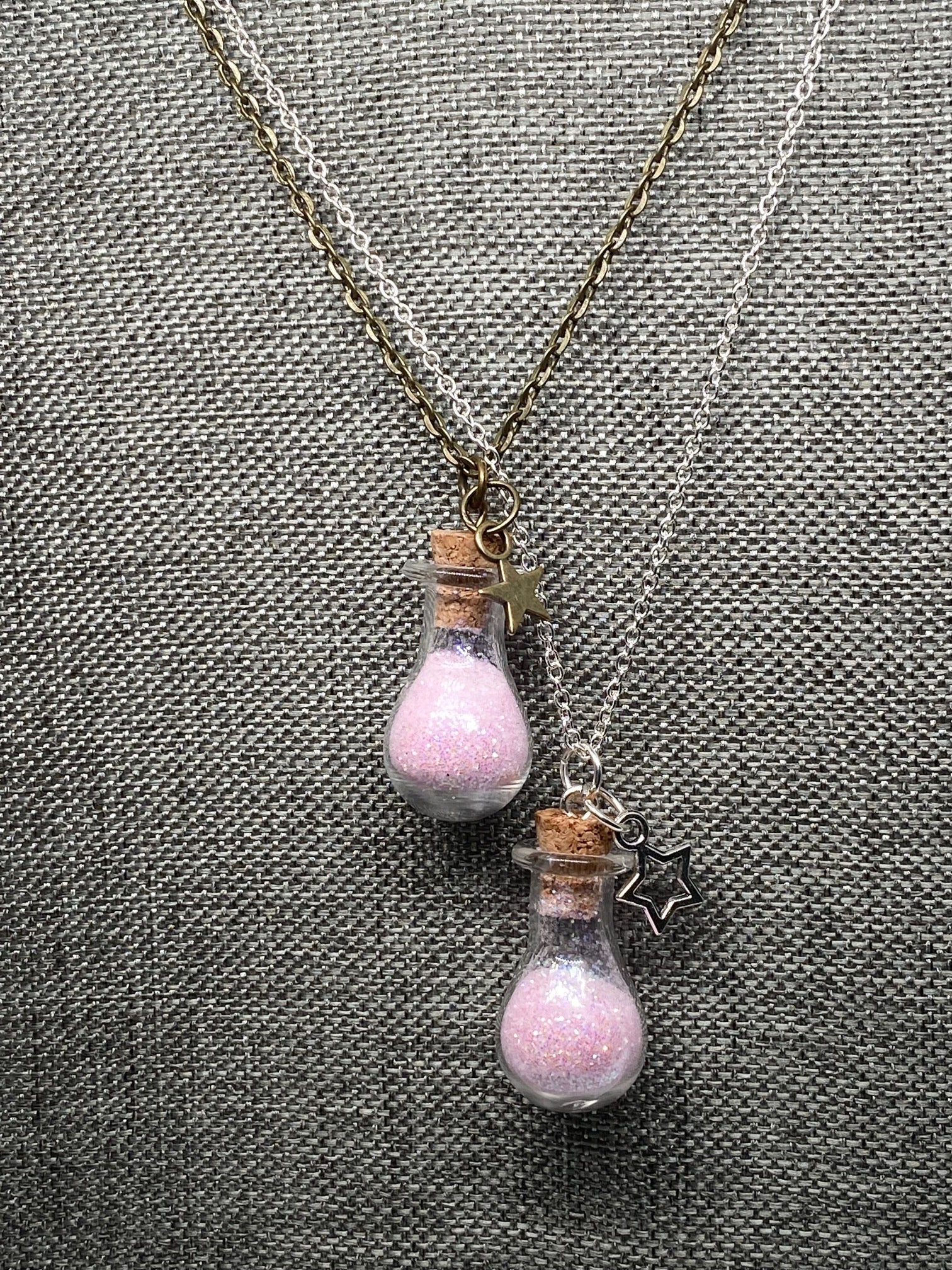 Pink Faerie Dust with Brass Chain - Image 6