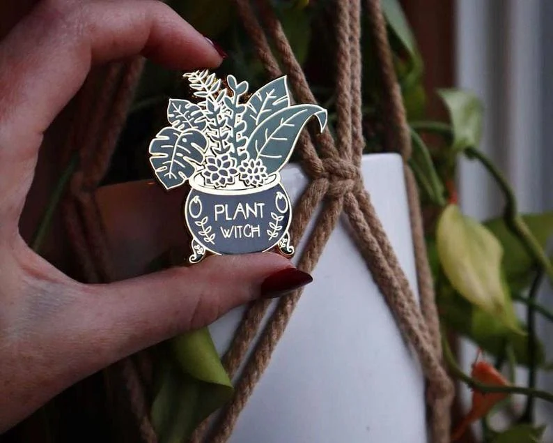 Plant Witch enamel pin - Image 3