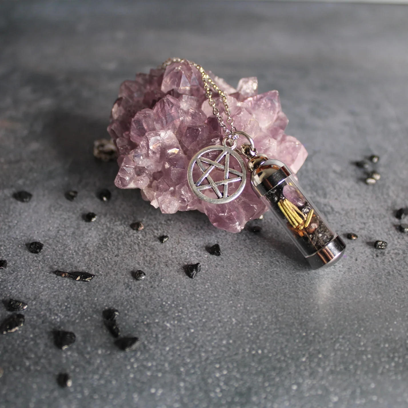 Protection Spell Jar Amulet Necklace - Image 3