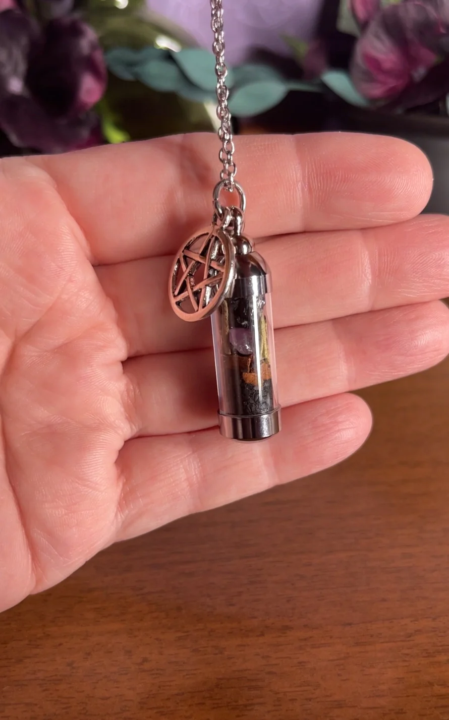 Protection Spell Jar Amulet Necklace - Image 5