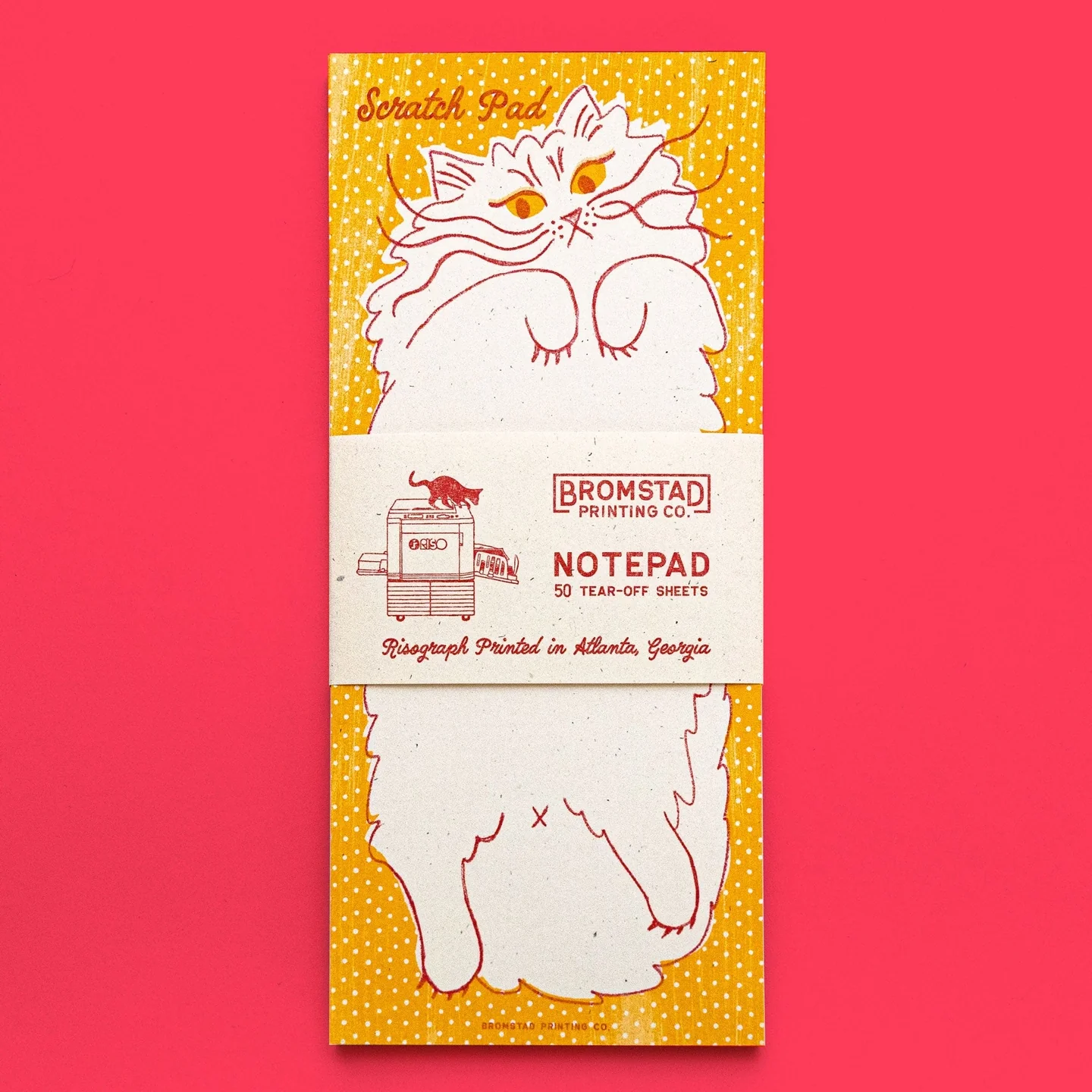 Scratch Pad Cat Risograph Notepad - Image 2
