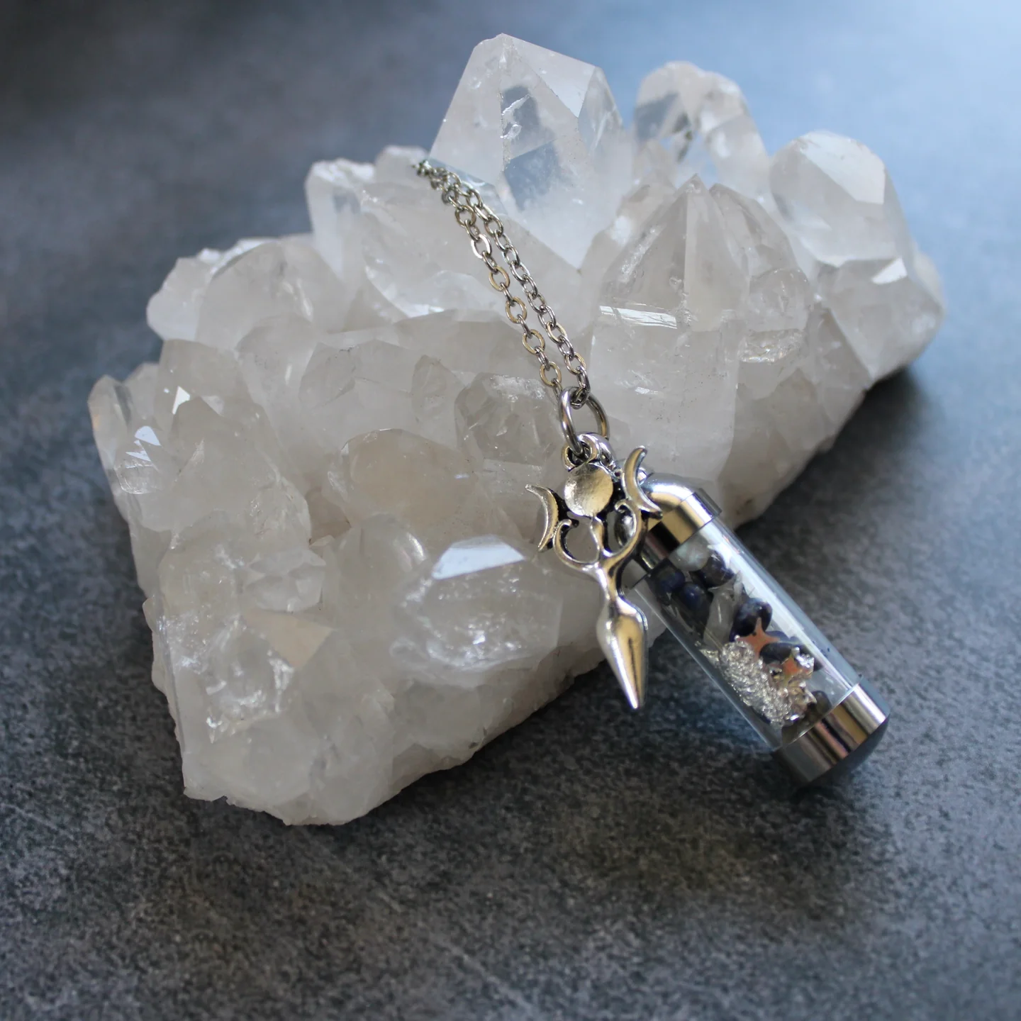 Selene Spell Jar Amulet Necklace - Image 3