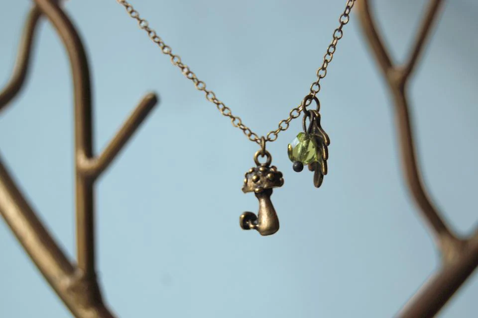Mushroom Brass Necklace - Image 4