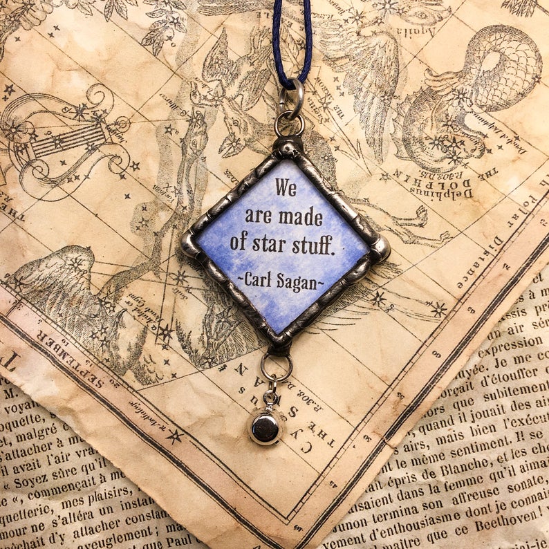 Urania Pendant with Carl Sagan Quote - Image 4