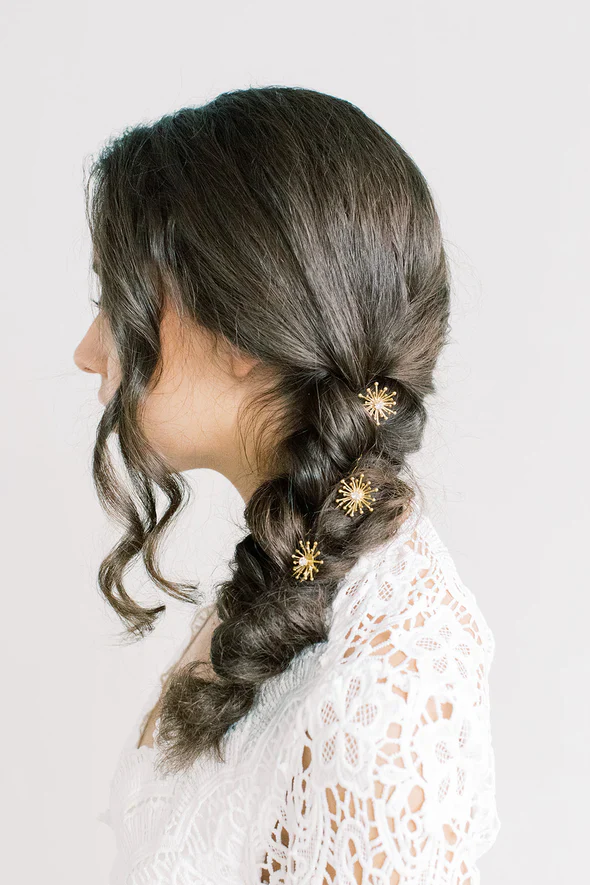 Sunburst Swarovski Hairpins - Set of Three - Image 4