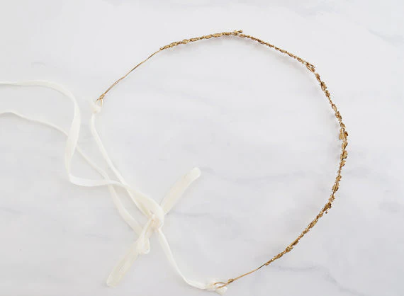 The Rose Vine Simple Brass Floral Crown - Image 3