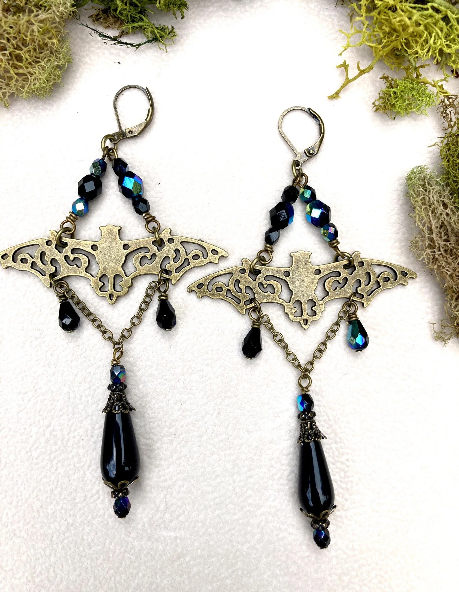 Victorian Bat Earrings - Image 3