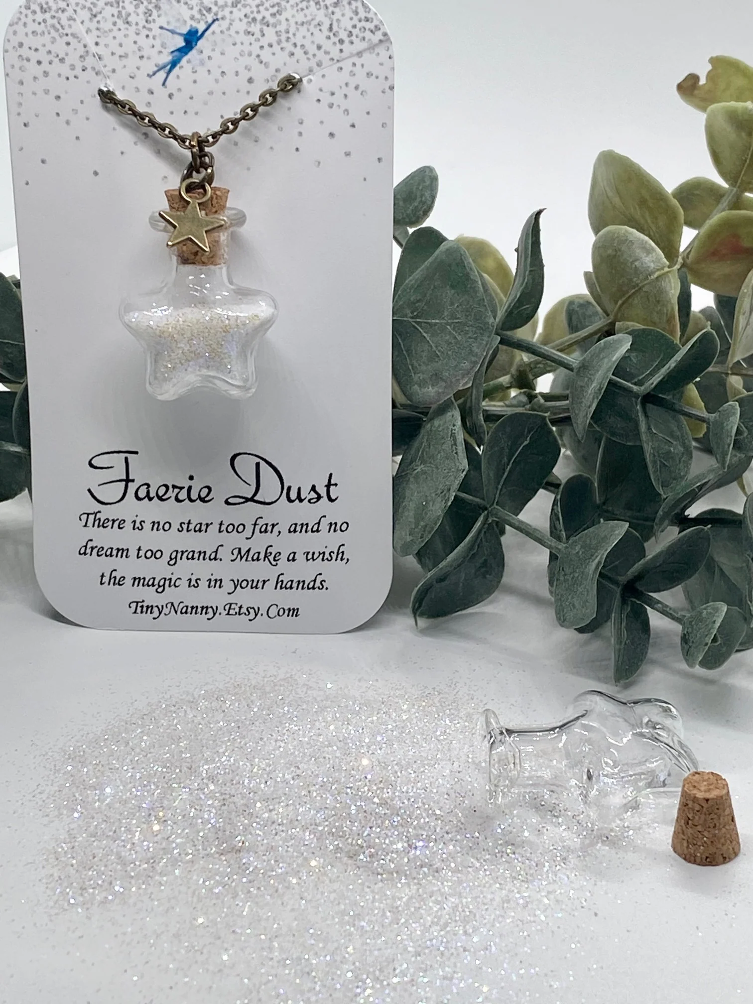 White Faerie Dust with Brass Chain - Image 12