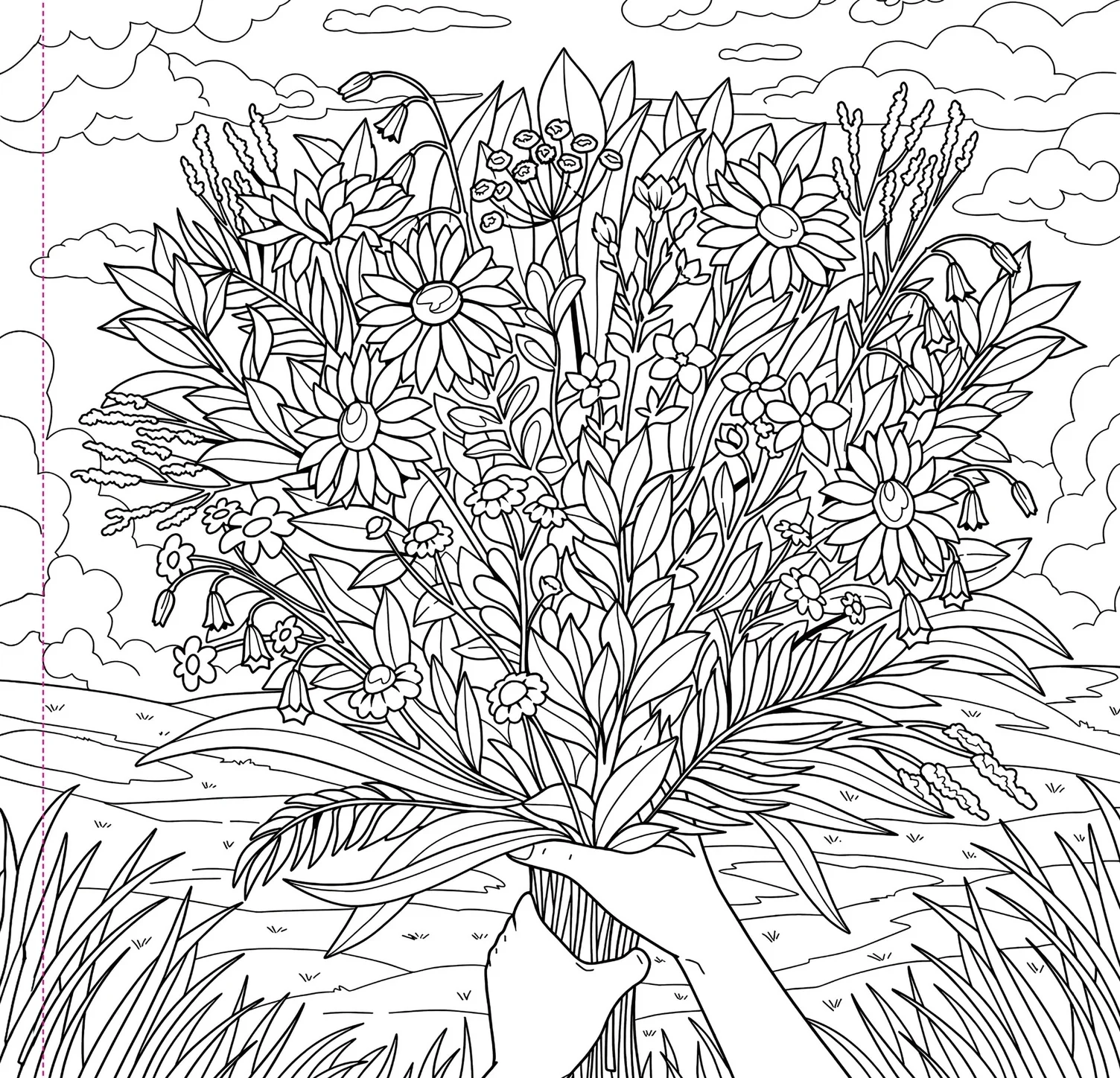 Wildflowers Adult Coloring Book - Image 4