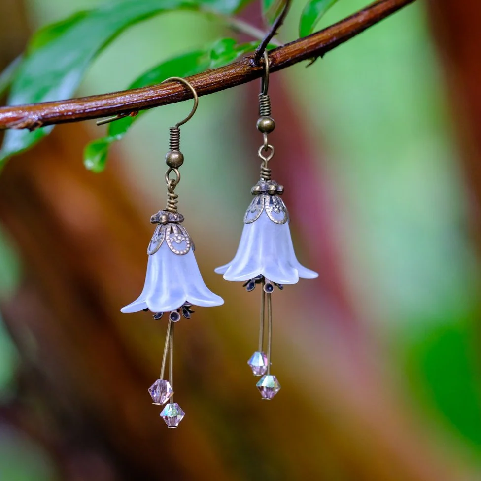 Winter Blossom Flower Earrings - Image 2
