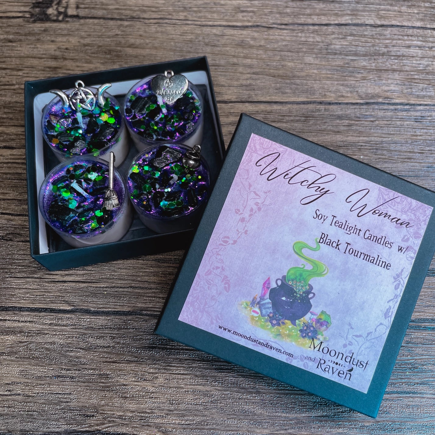 Witchy Woman Tealight Crystal Candles - Image 6